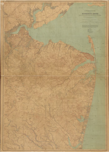 1886 Map of New Jersey, Double Page Sheet No. 9 Map of Monmouth Shore